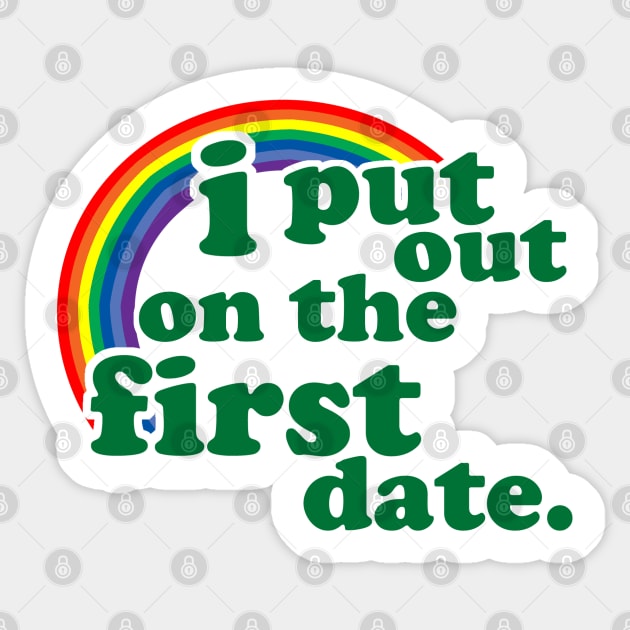 First Date Sticker by PopCultureShirts